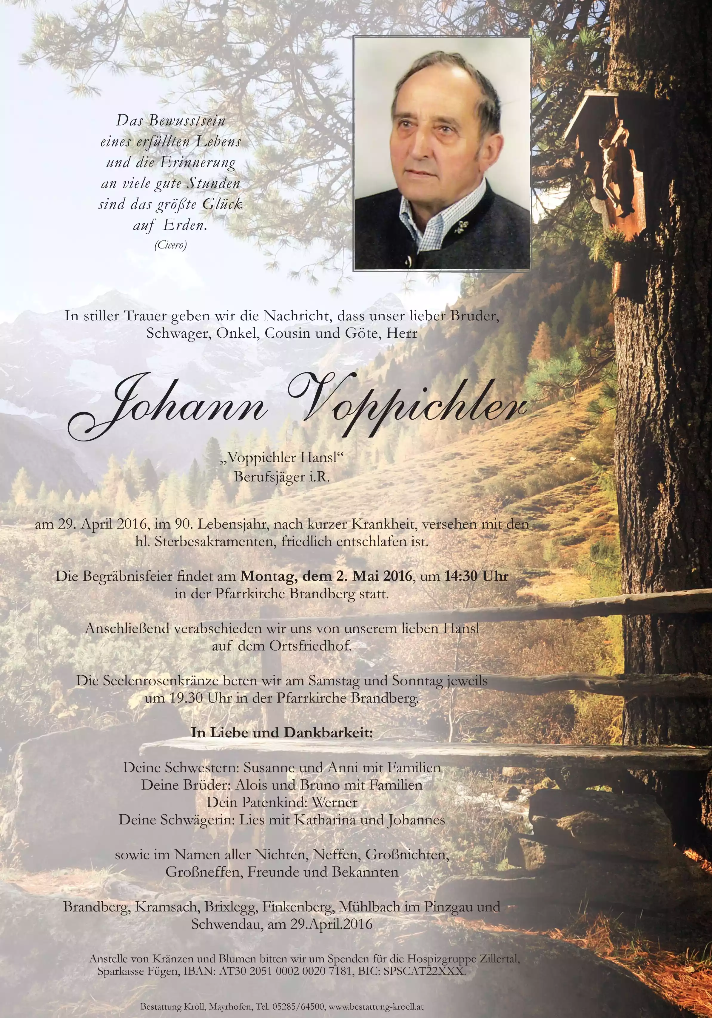 Parte von Johann Voppichler